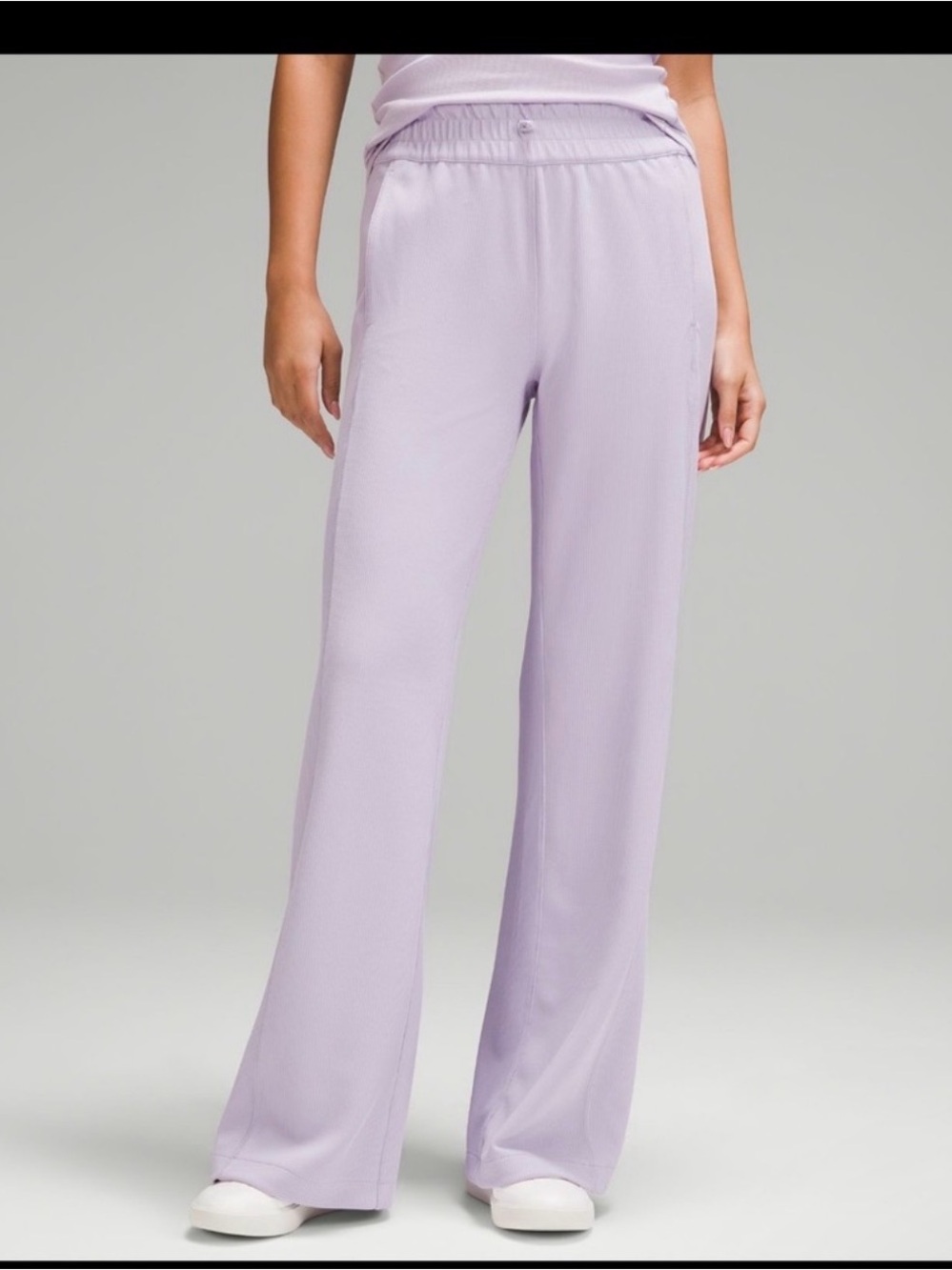 Lululemon Ribbed Softstreme Mid-Rise Pant 32" / Lilac Ether NWT